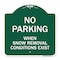 Signmission No Parking When Snow Removal Conditions Exist, Green & White Alum Sign, 18" L, 18" H, GW-1818-23639 A-DES-GW-1818-23639 - alternate 1